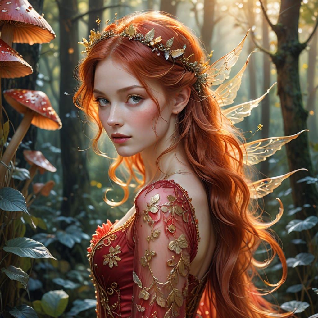 Enchanted Fairy Queen in Whimsical Watercolor