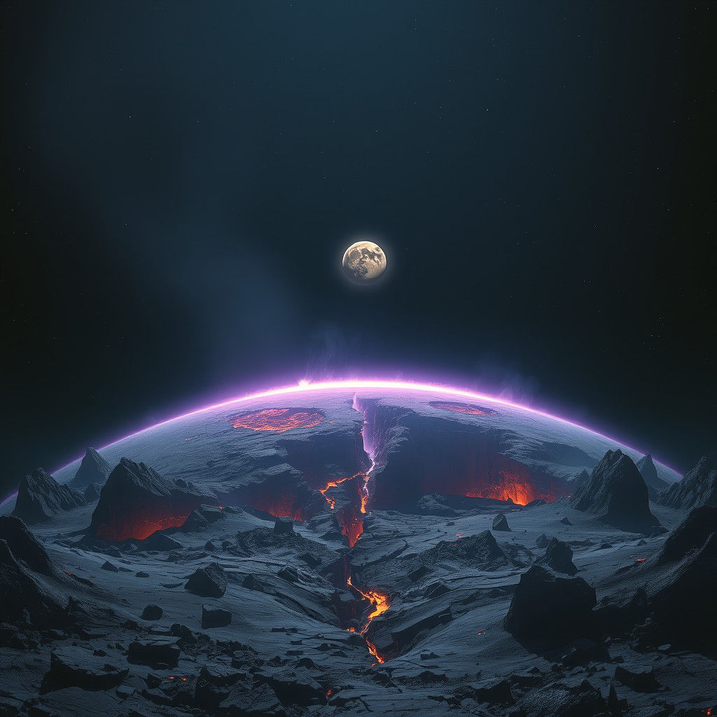 Cosmic Cataclysm: Earth Cracked in Half