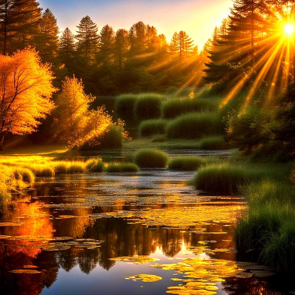 Golden Hour Landscape: A Moment of Radiance