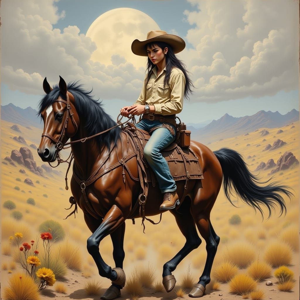 Fairy Cowgirl in Old West Fantasy