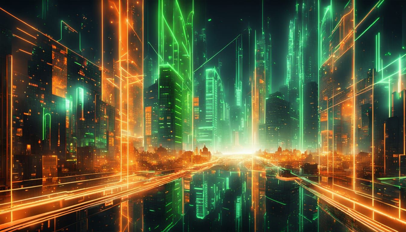 Abstract Neon City Quantum Computer Simulation
