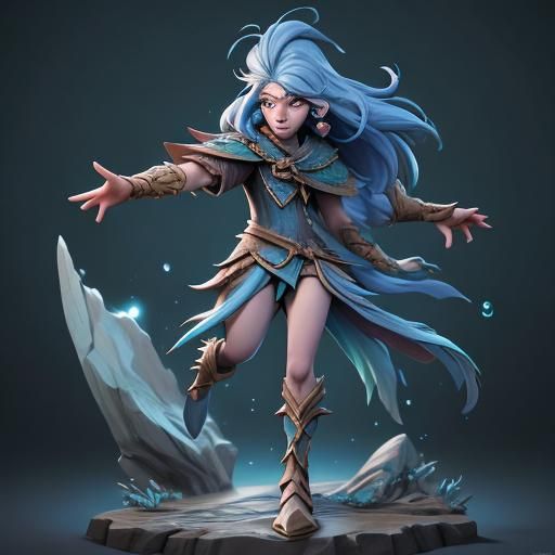 Hyperrealistic Gelfling Princess in 3D Render