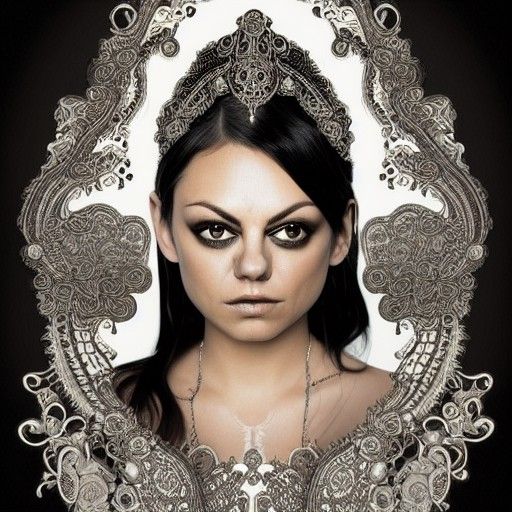 Mila Kunis as a Sinister Rococo Princess