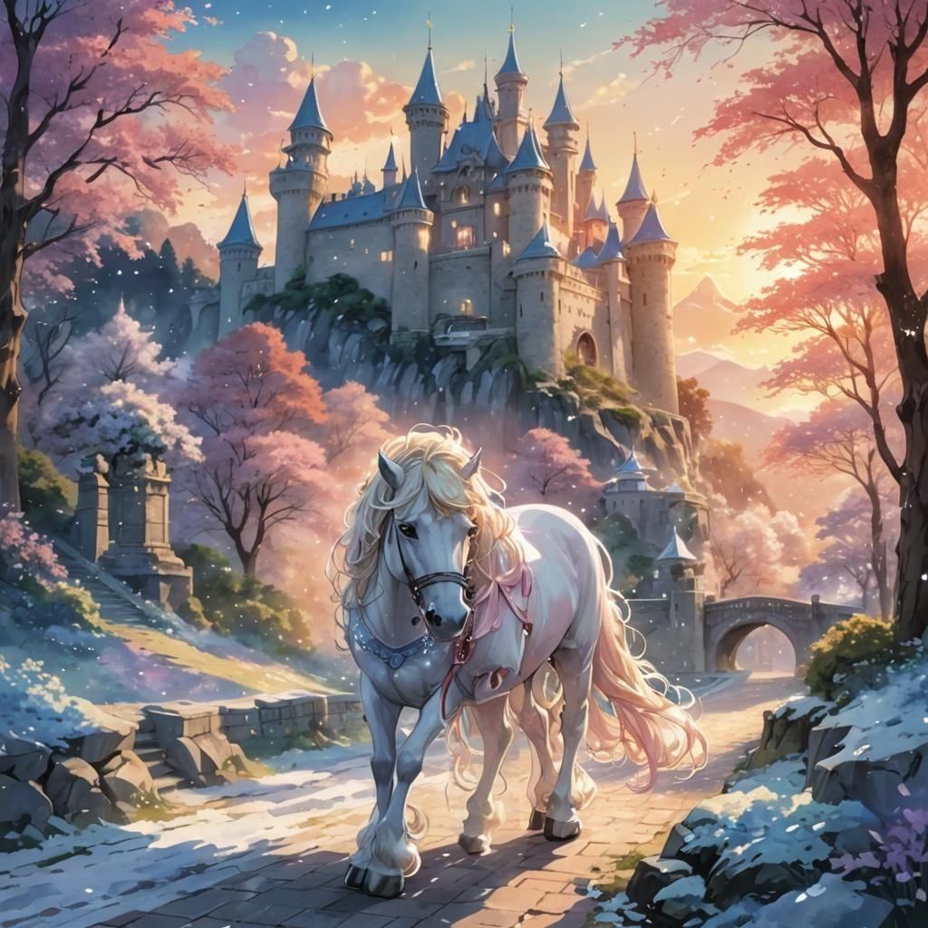 Crystal Horse and Anime Princess