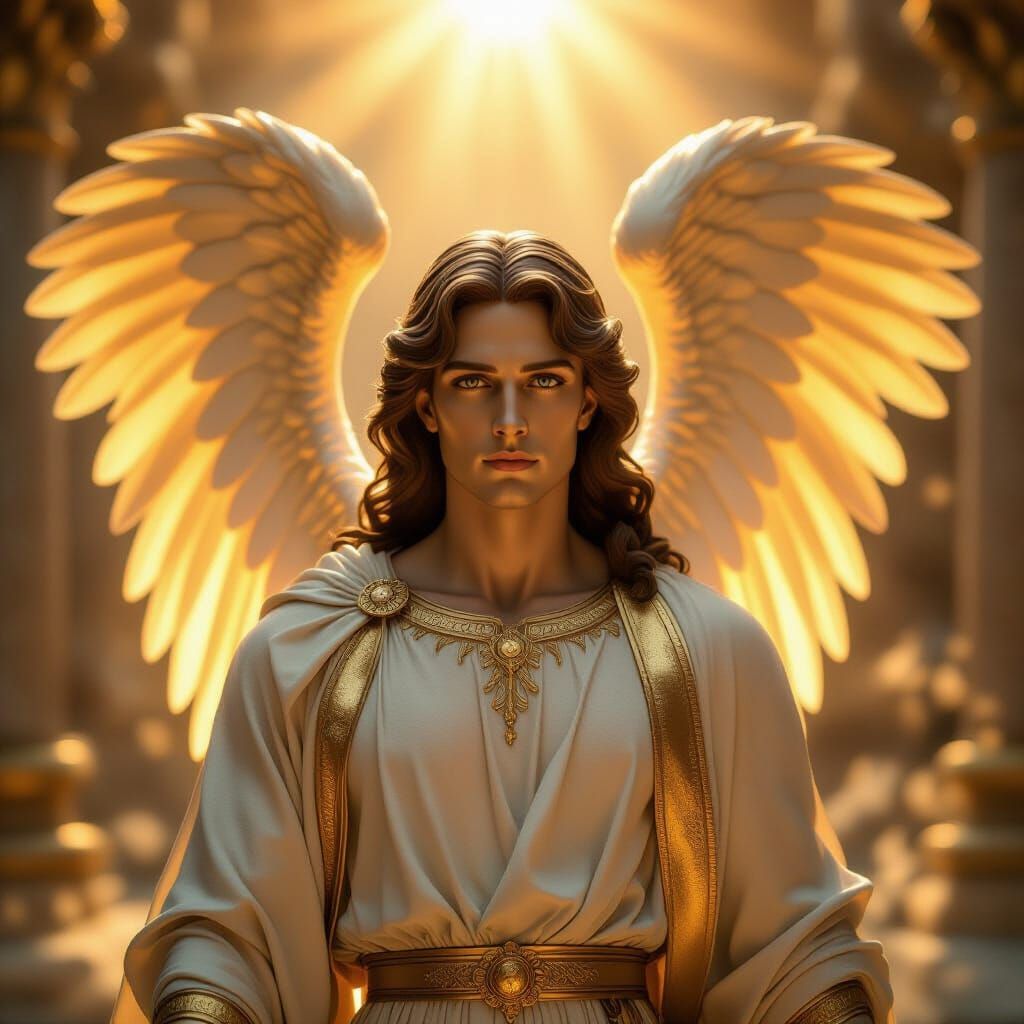 Majestic Angel of Protection in Renaissance Style