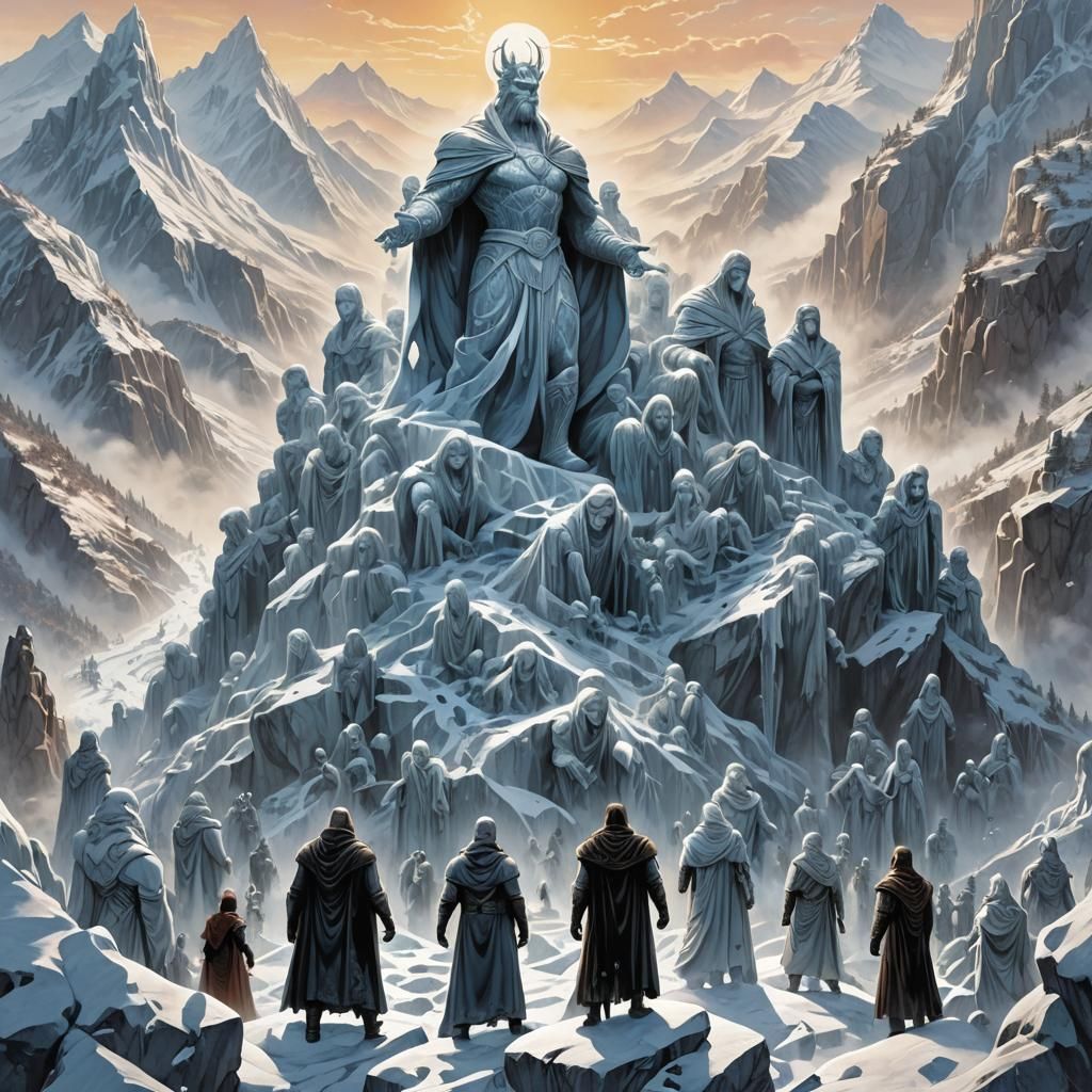 Frozen Figures in Marble Comic Book Art