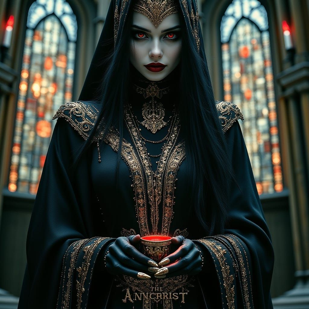 Gothic Vampire Book Cover with Baroque Horror