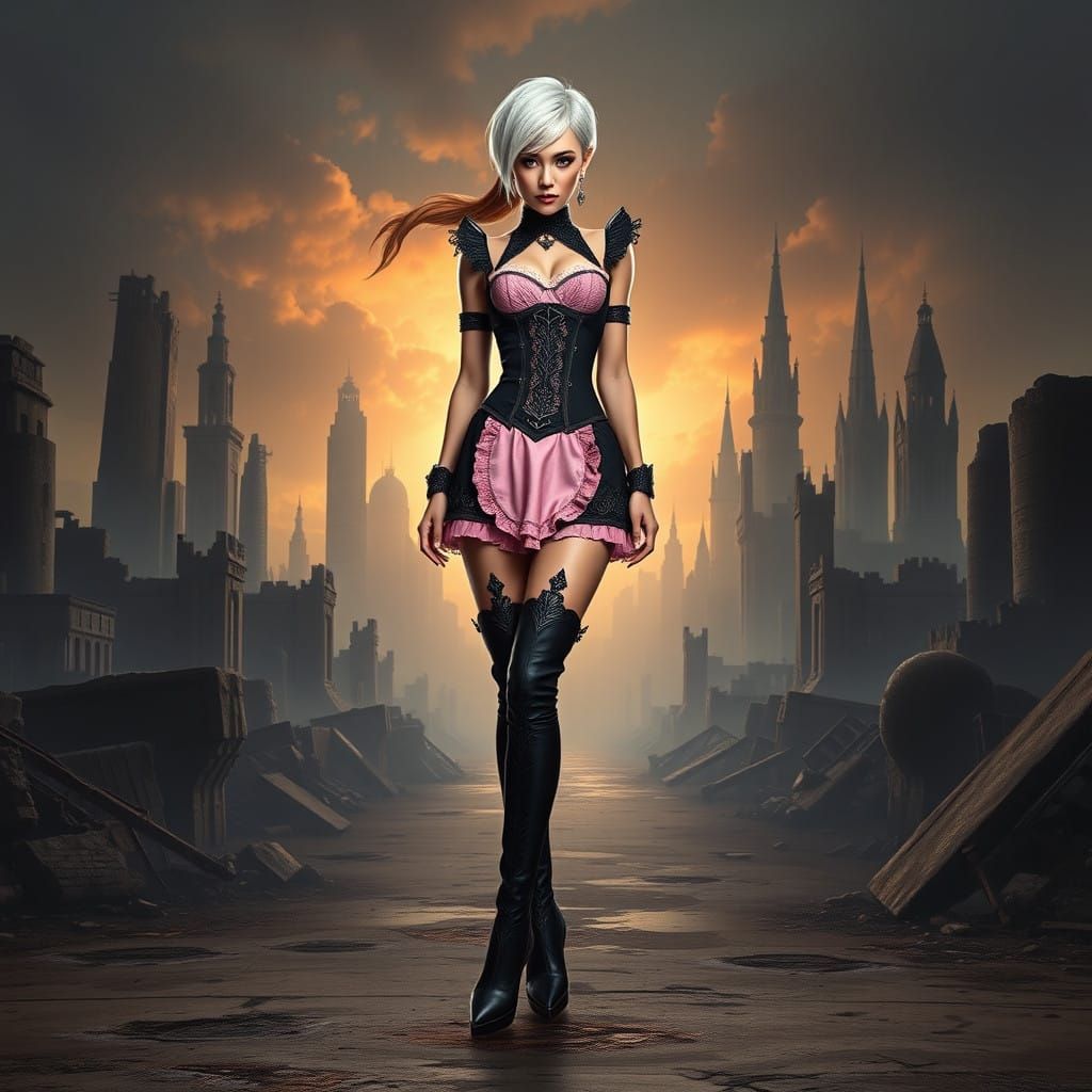 Elegant Warrior in Ruin