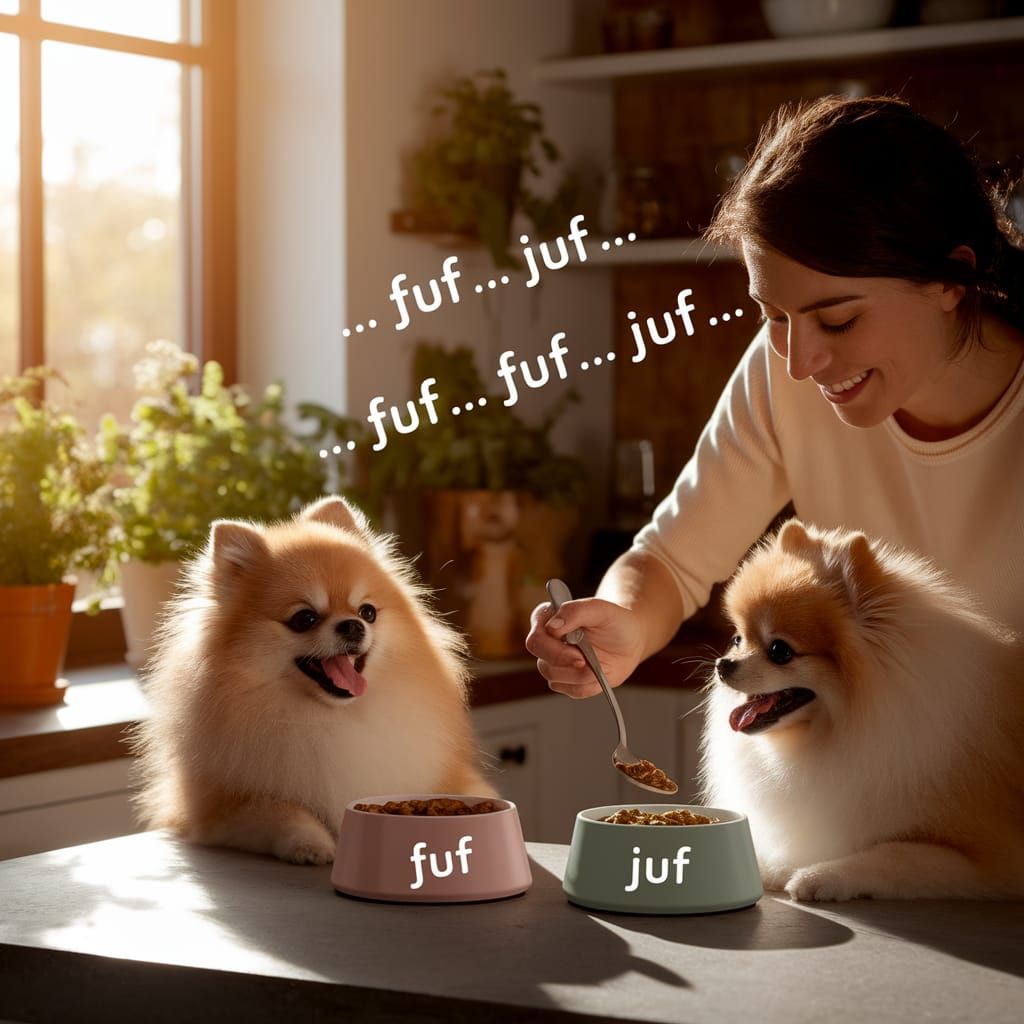 Heartwarming Photo of Pomeranians Barking in Golden Sunlight