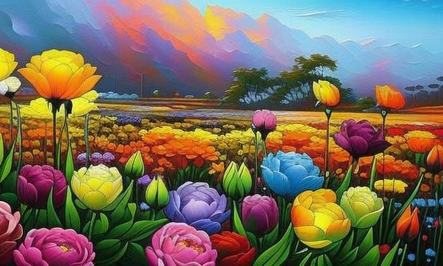 Photorealistic Wildflower Bouquet in Contemporary Style