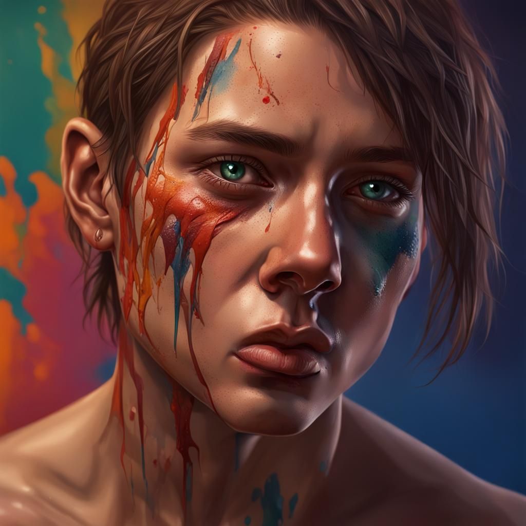 Intricately Detailed Portrait with Dramatic Lighting