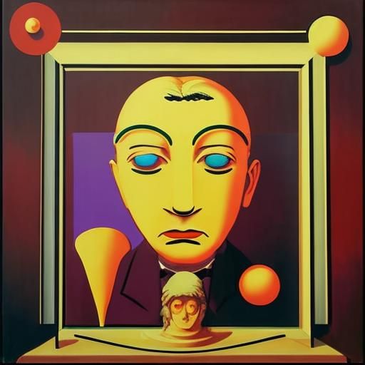 Surreal Still Life in Magritte Style