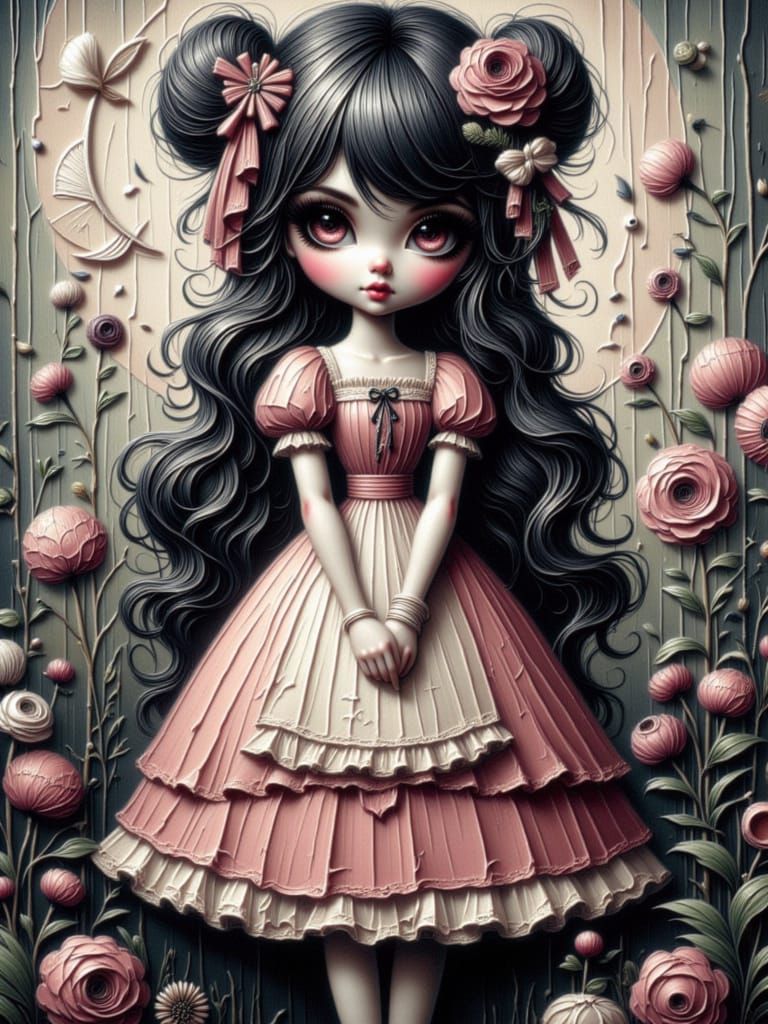 Whimsical Goth Moonchild Portrait