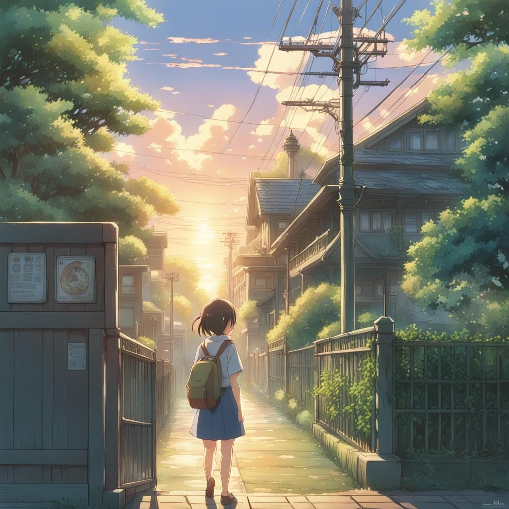 Anime Girl's Job Search: Studio Ghibli Style