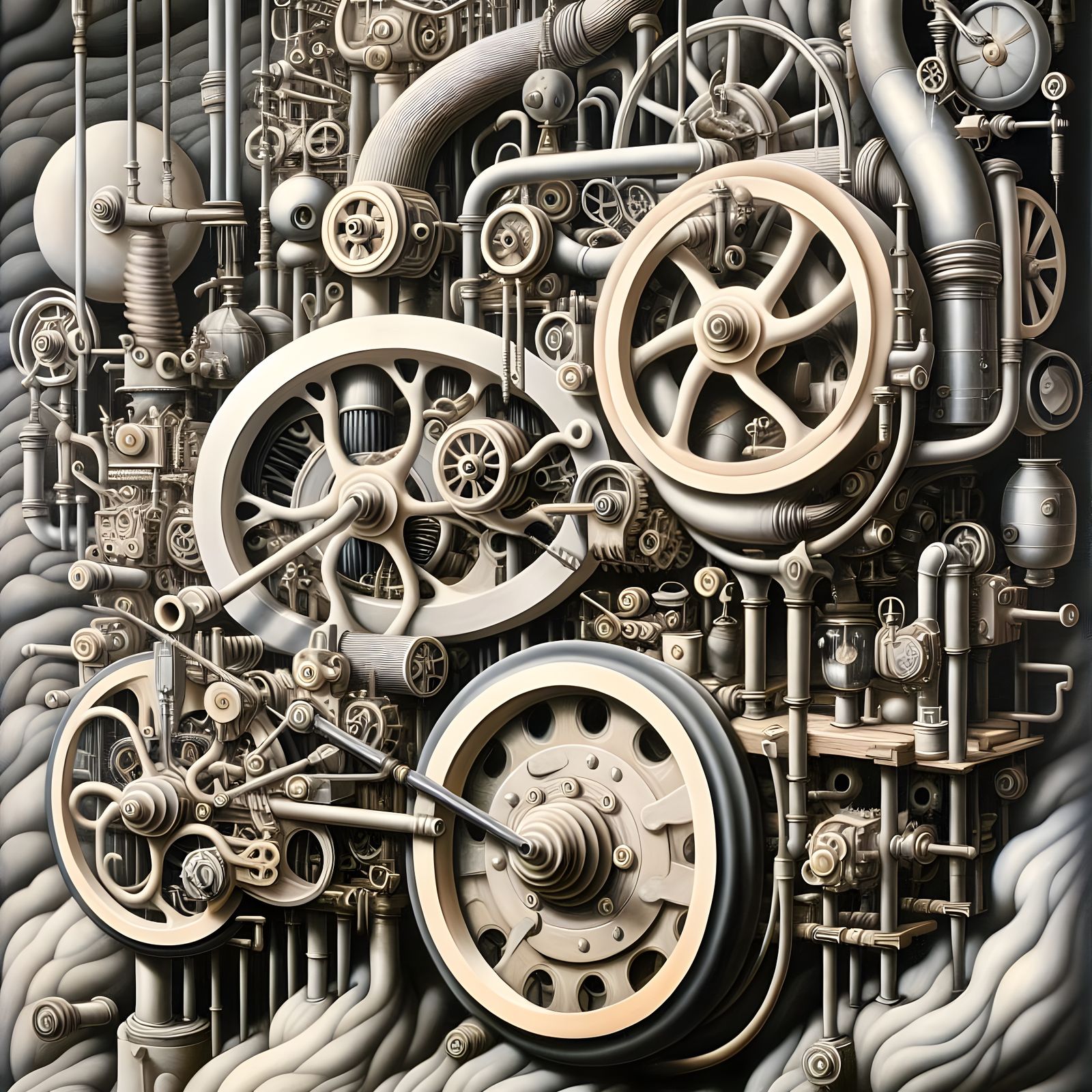 Surrealist Mechanism with Shifting Reality