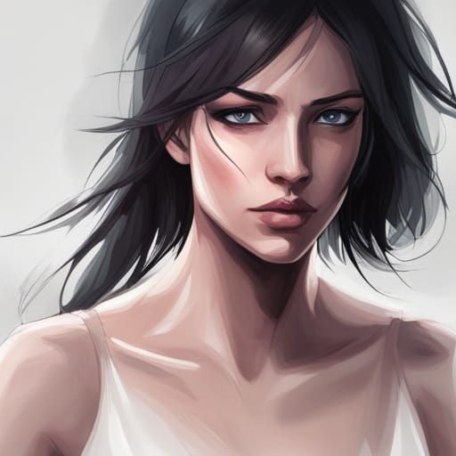 Surreal Portrait in a Mirror, Detailed Digital Art