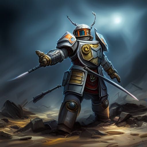 Armored Fighter in Pathfinder 2e Style