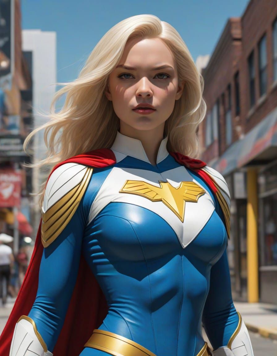 Power Girl as DC's Kara Zor-L in Iconic Superhero Costume