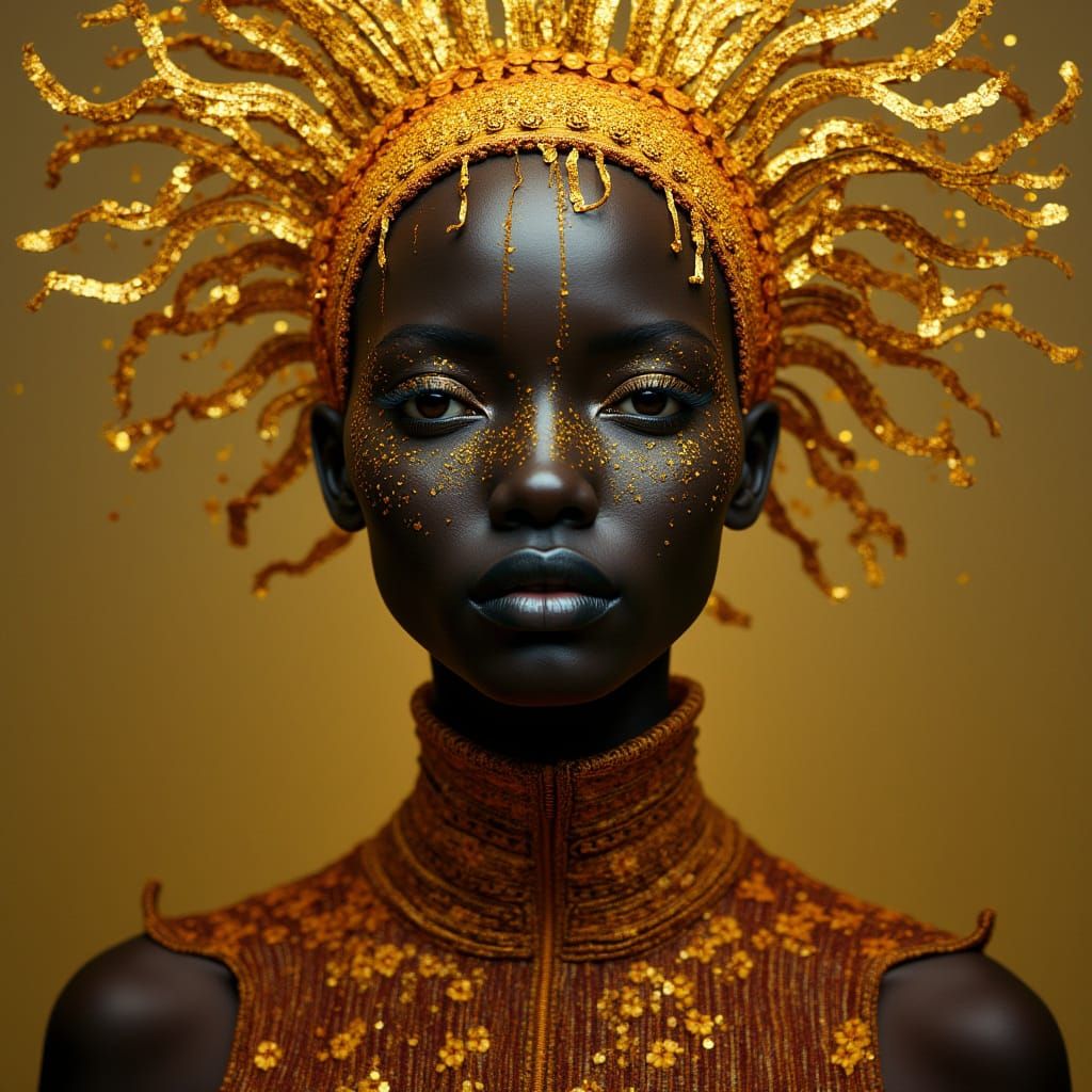 Kenyan Folklore in Vibrant, Glowing Colors