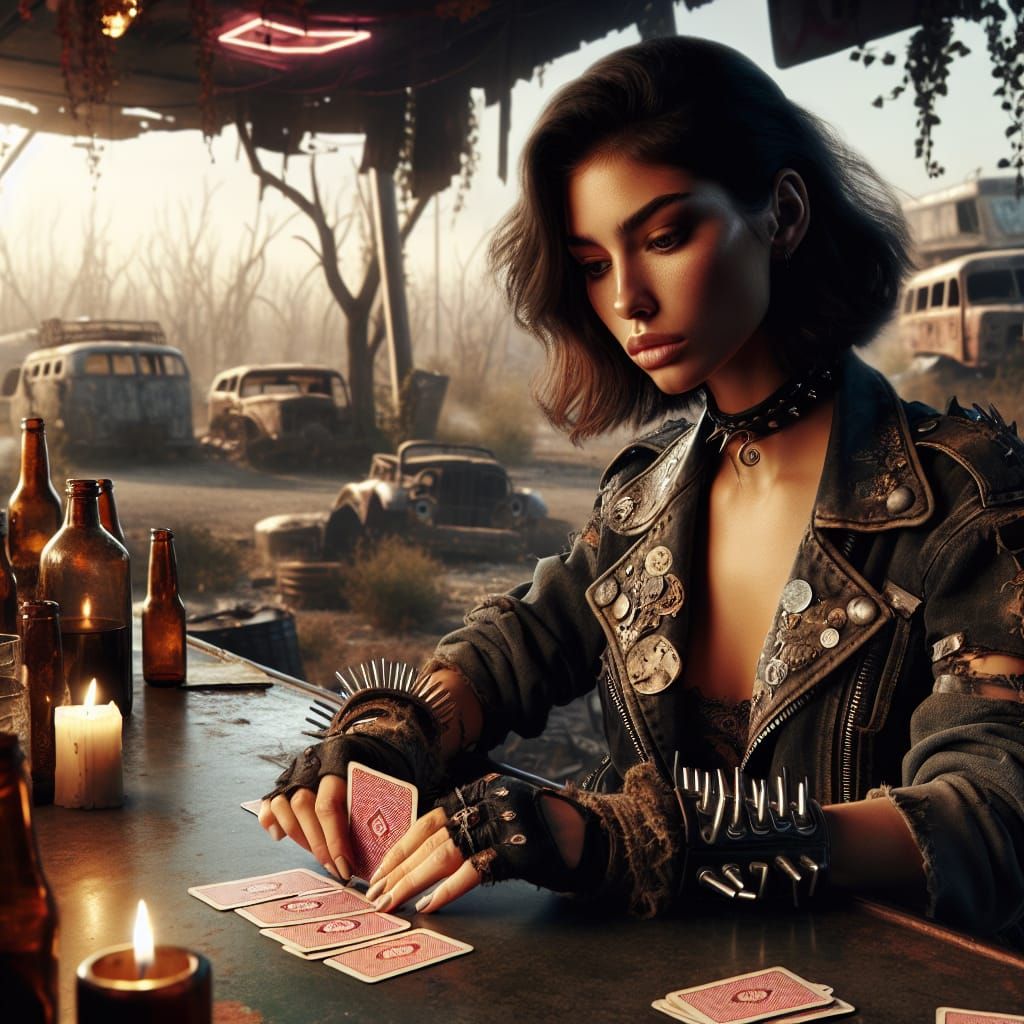 Post-Apocalyptic Card Game: Melancholic Punk Aesthetic