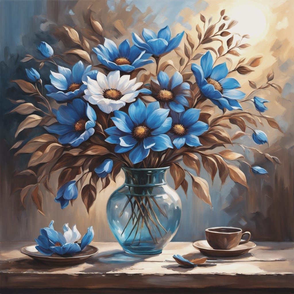 Brown and blue colors