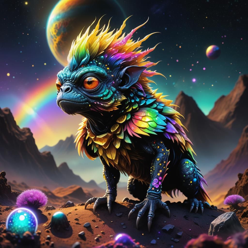 Otherworldly Alien Creature on Distant Exoplanet