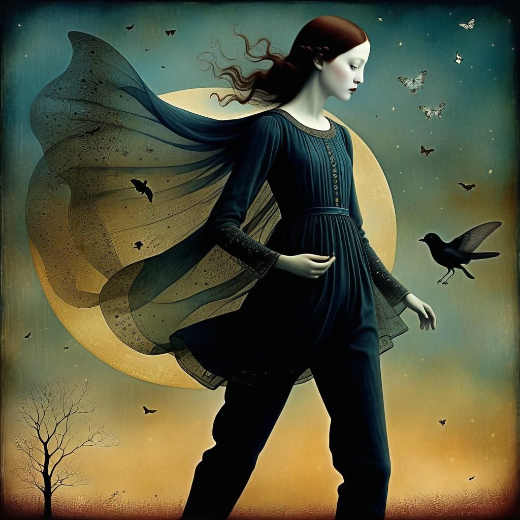 Dreamlike Fairytale Scene in Storybook Style