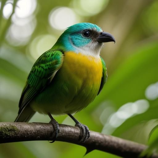 Ifrita Kowaldi Bird in Rainforest: Wildlife Photography