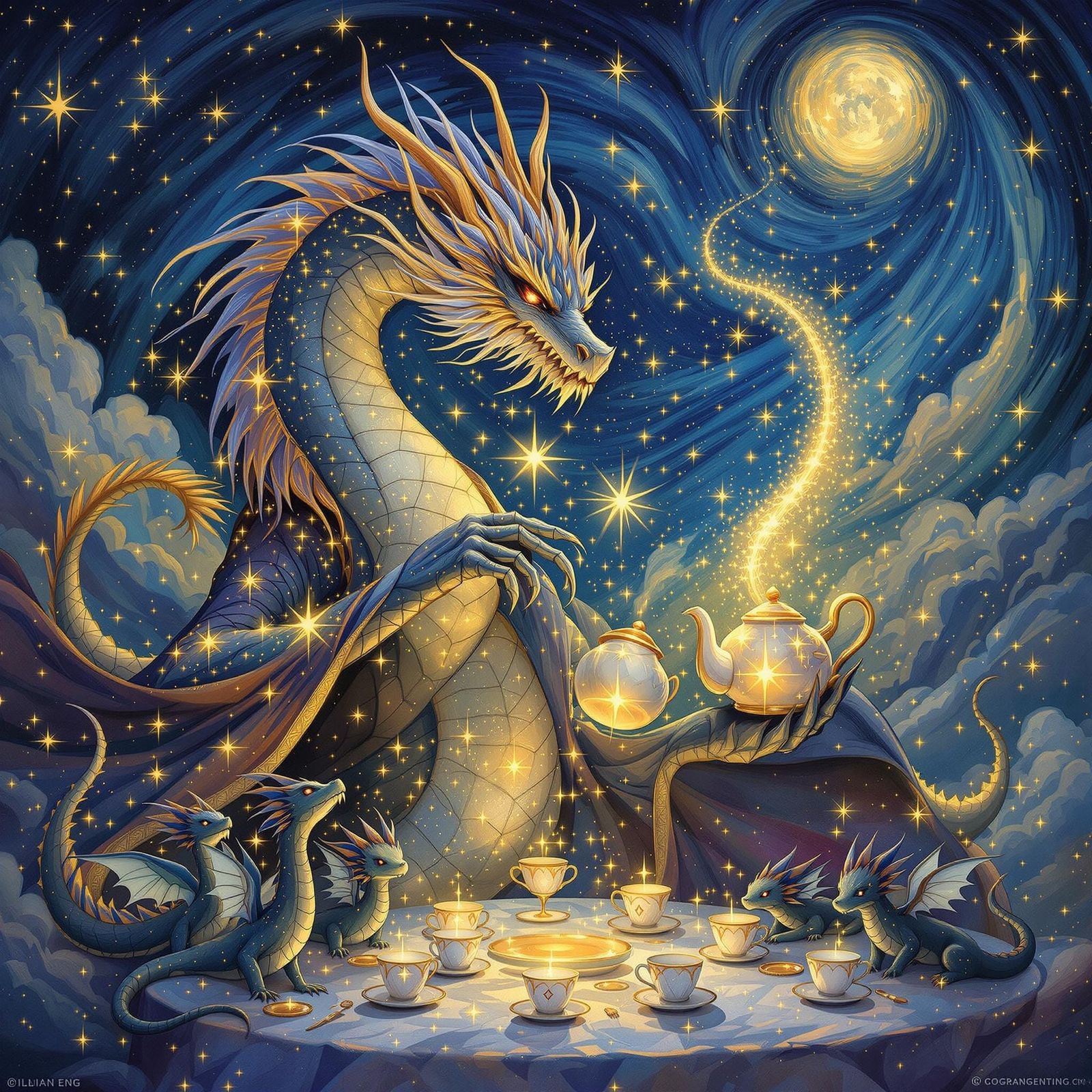 Dragon's Celestial Teakettle: A Star Tea Party