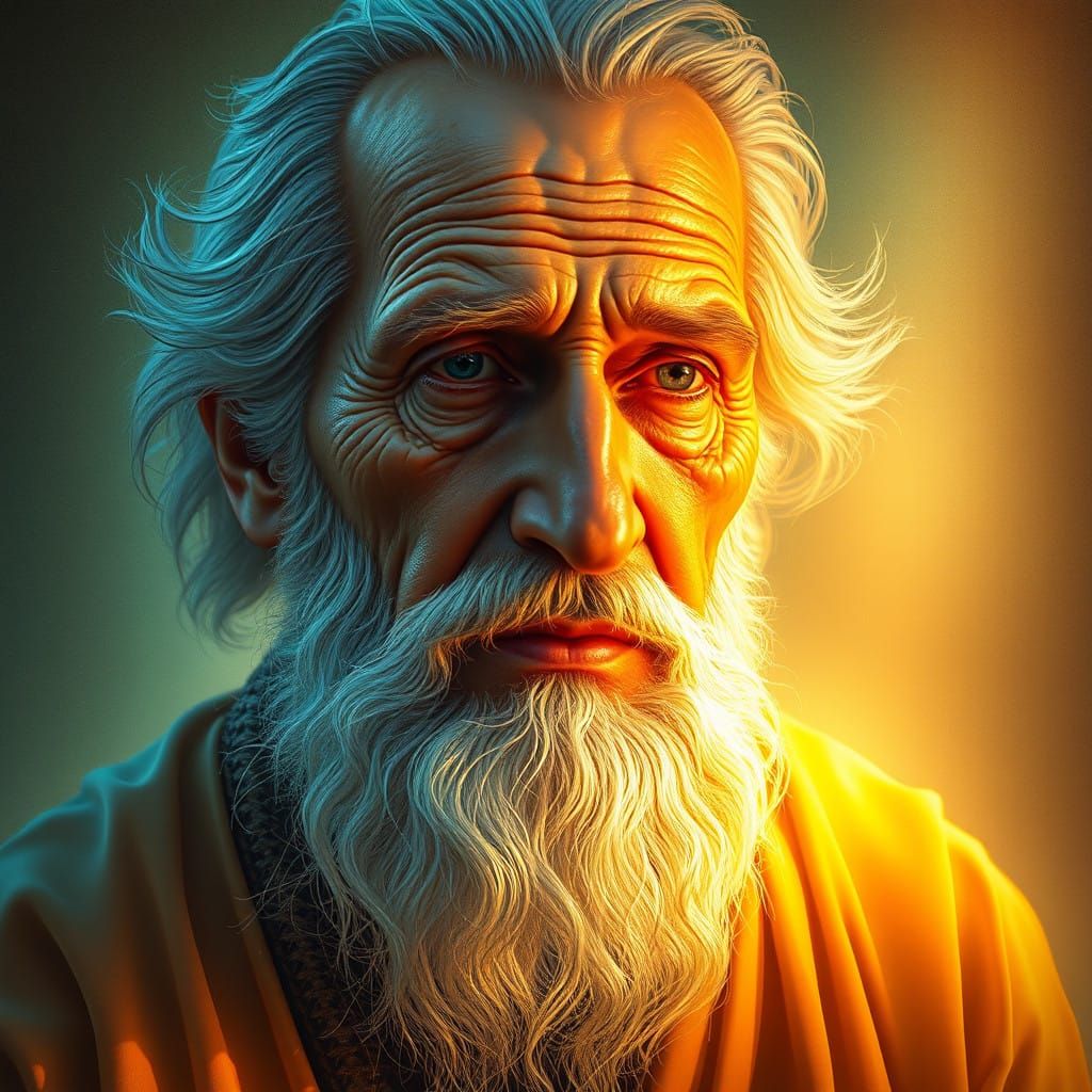 Wise Elder in Golden Light