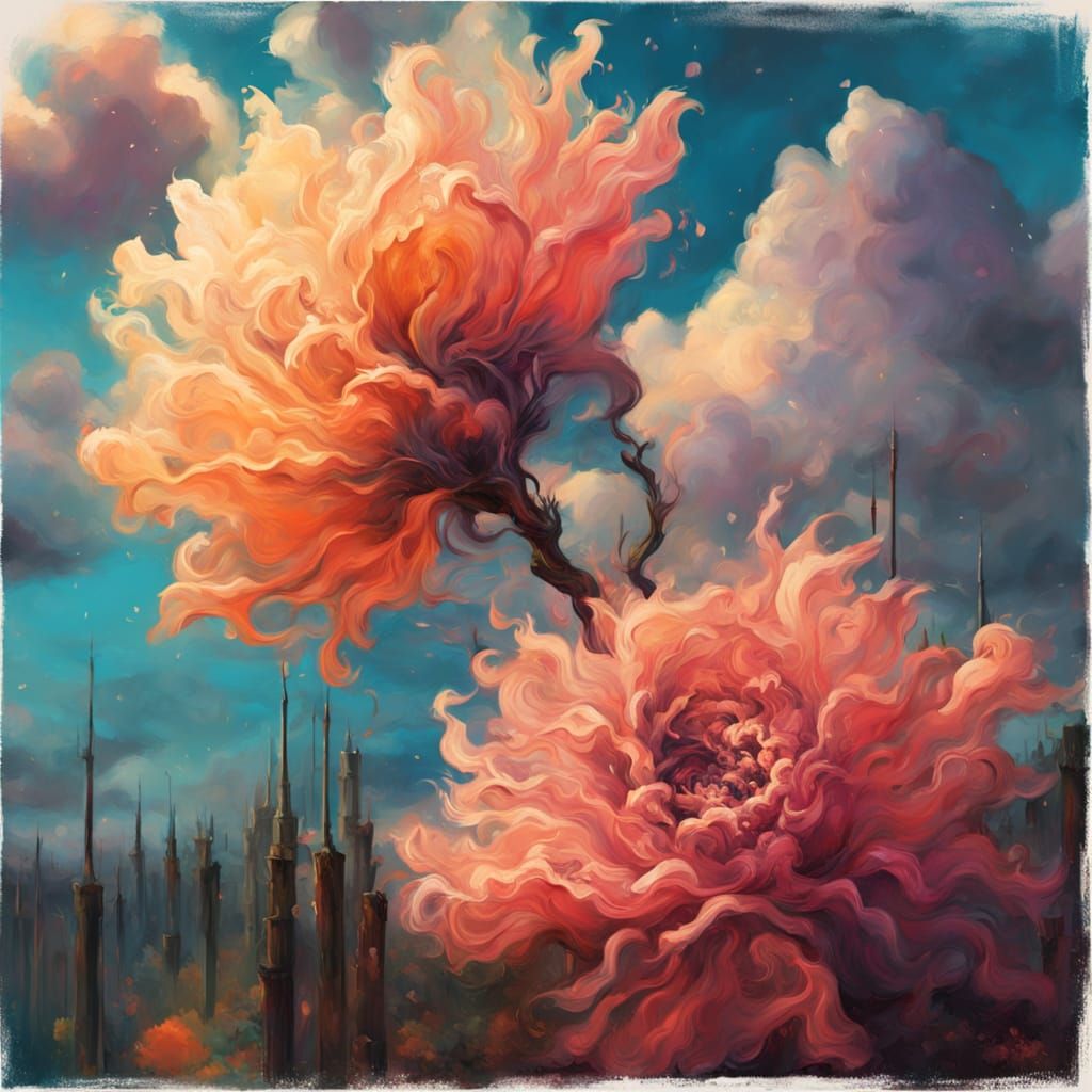 Surreal Nelke Flower in Rich, Vibrant Colors