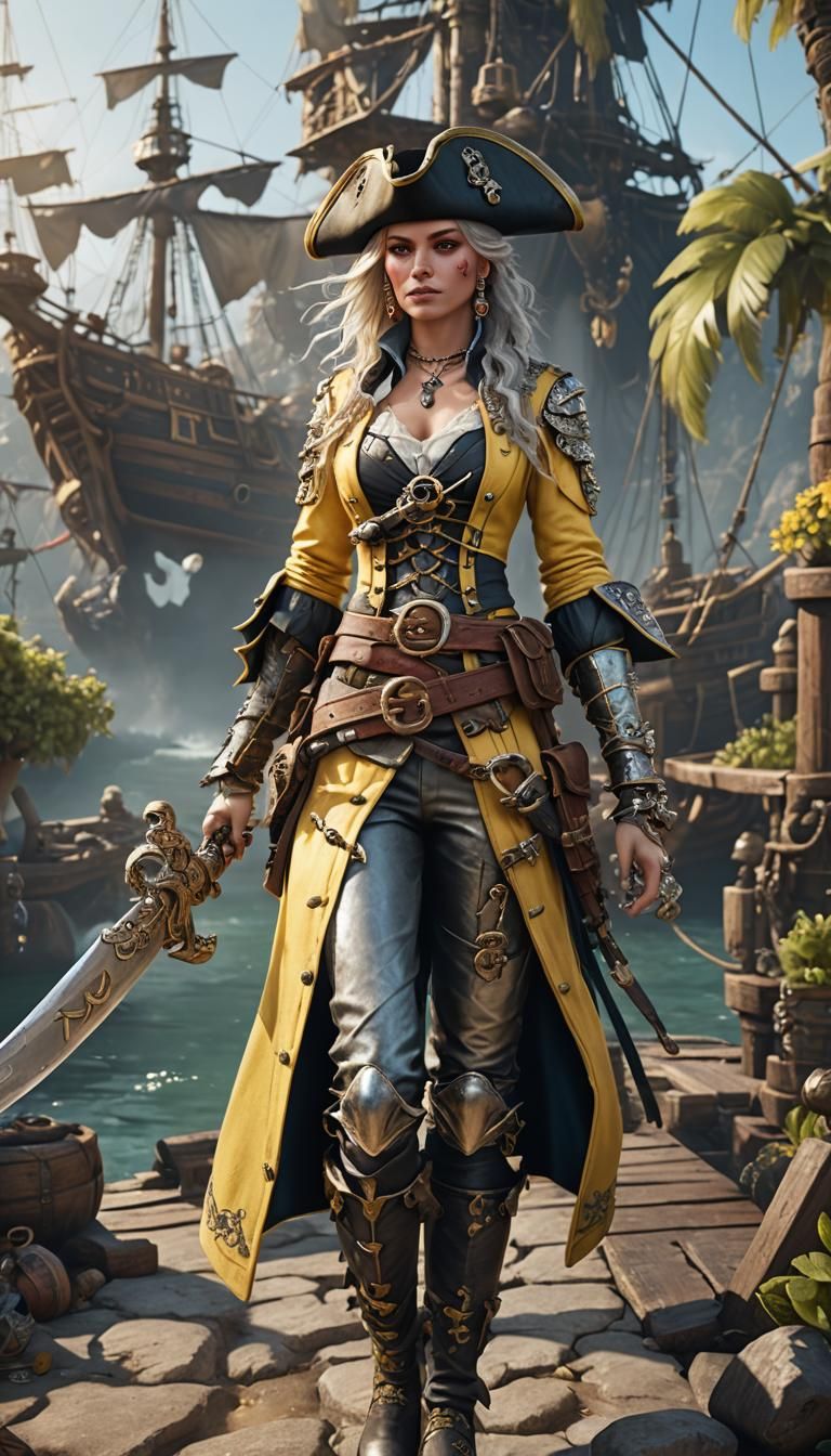 Spring Pirate: Detailed Matte Painting in 8K