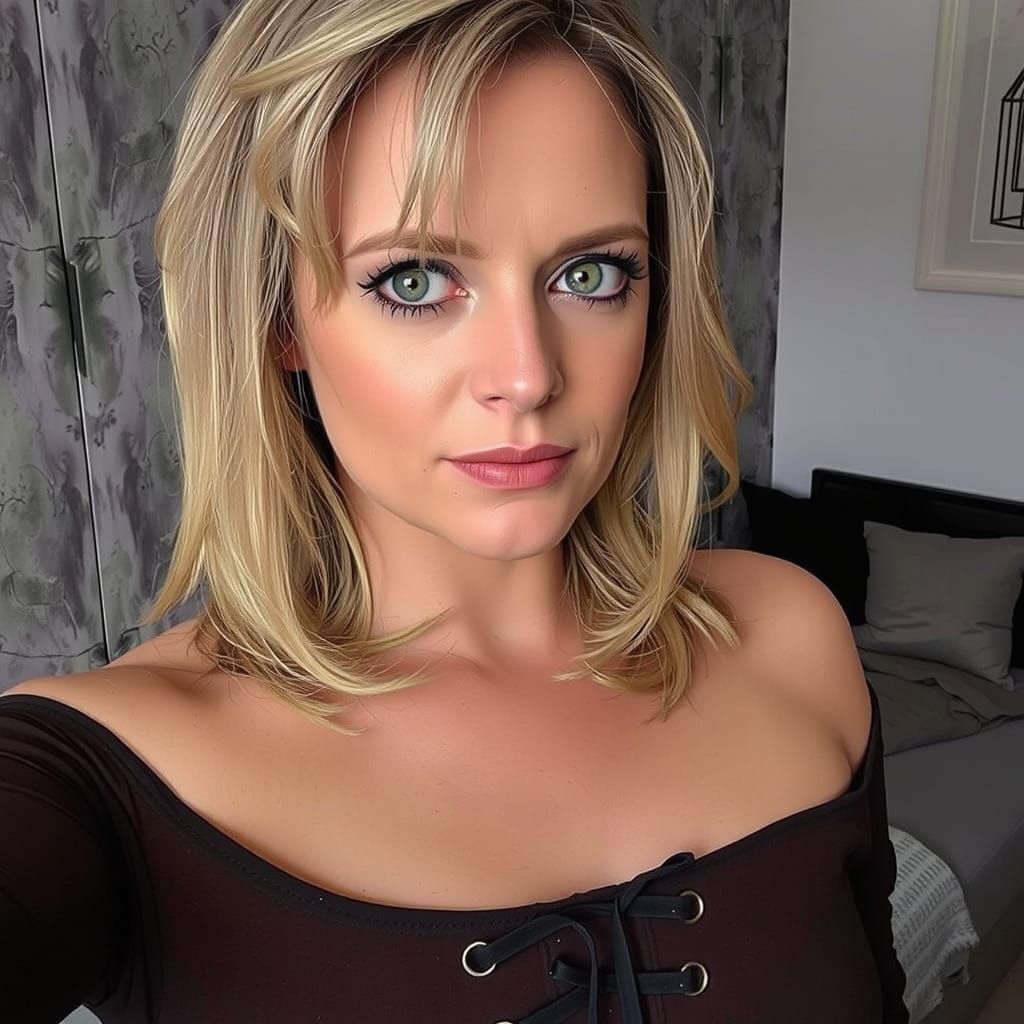 Gothic Goddess in Latex Corset with Dramatic Eye Makeup