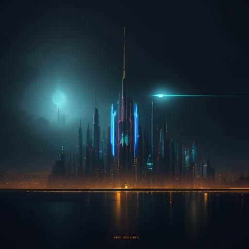 Futuristic Handshake: Digital Matte Painting in Cyberpunk St...