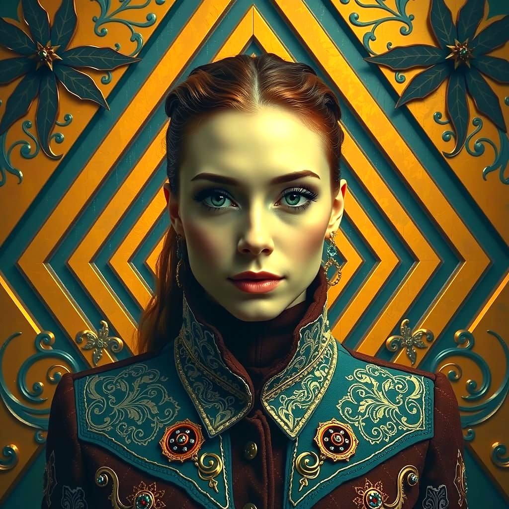 Confident Woman with Ginger Hair in Sunlight