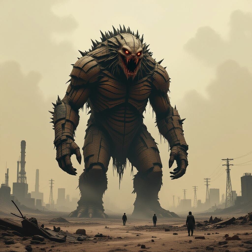 Wasteland Monster in Dark, Gritty Style