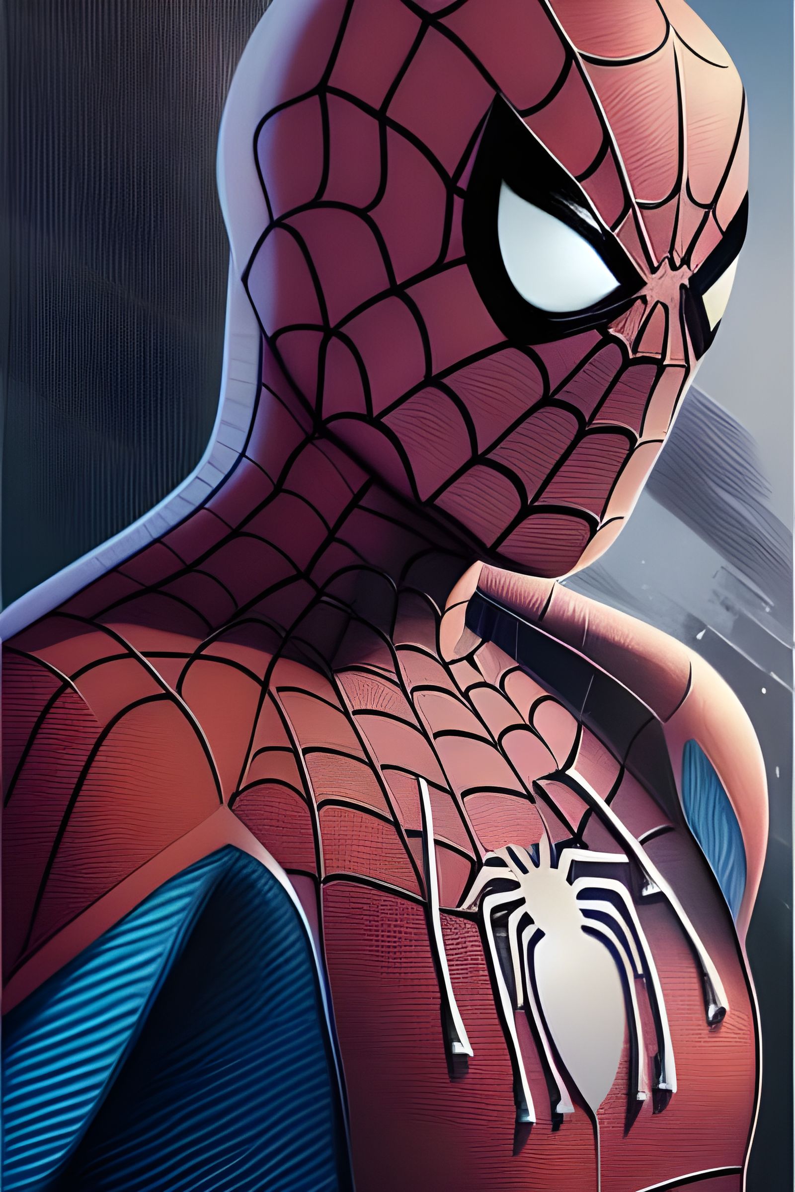 Spider-Man Comic Book Art Portrait in 8K