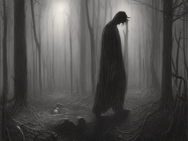 Horror Dance in Dark Woods, Doré Style