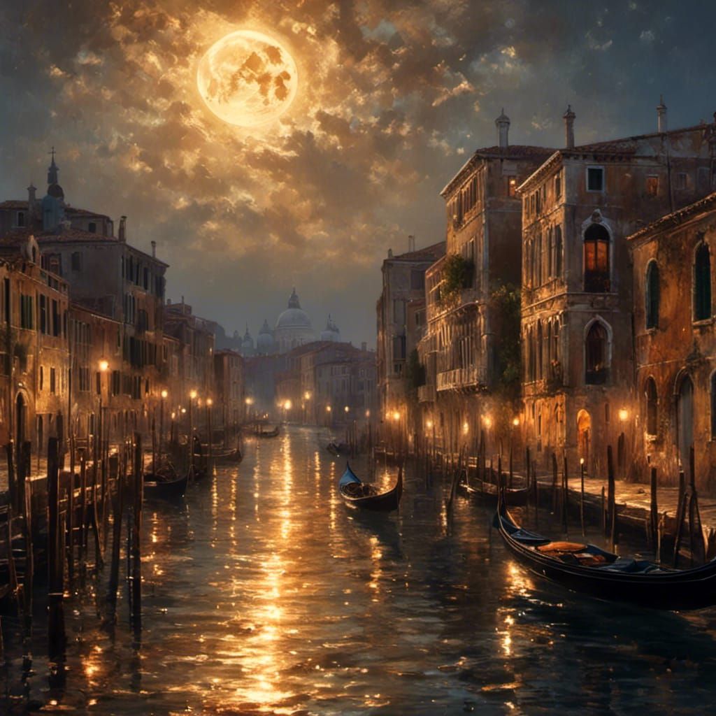 Venice Moonlight: A Cinematic Digital Painting