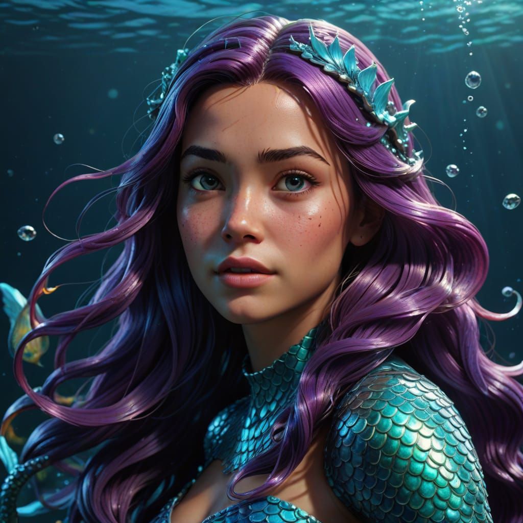 Hyperrealistic Ariel Concept Art in Vibrant, Gradient Blues