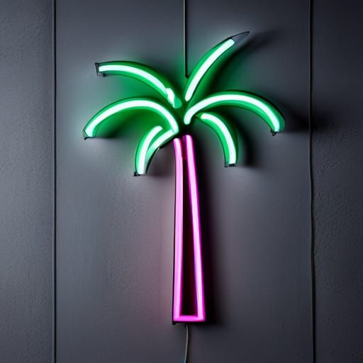 Neon Palm Tree