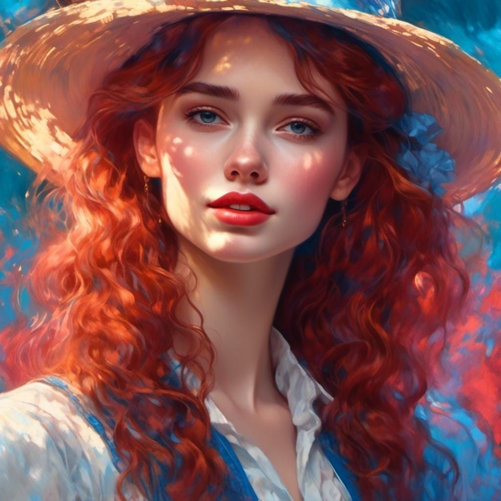 Beautiful Women with Red Brown Hair