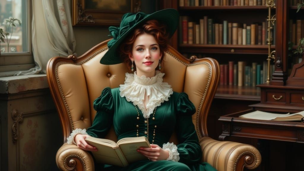 Constance Wilde Portrait in Impressionistic Style