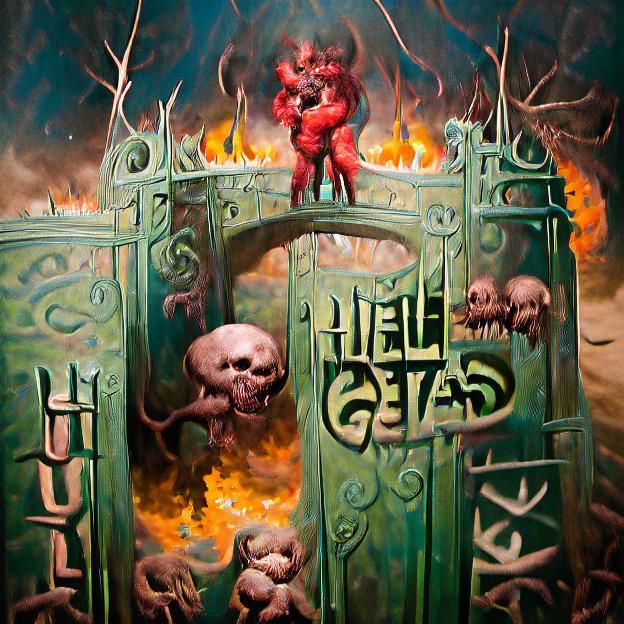 Gates of Hell in Dark Fantasy Style