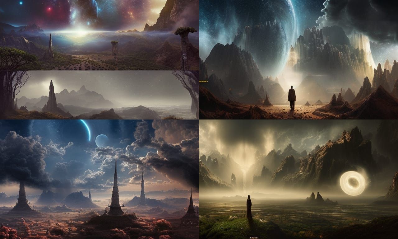 Epic Digital Painting of Life and the Universe