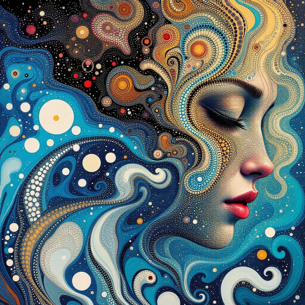 Vibrant Psychedelic Fusion Art: Mystical Dance