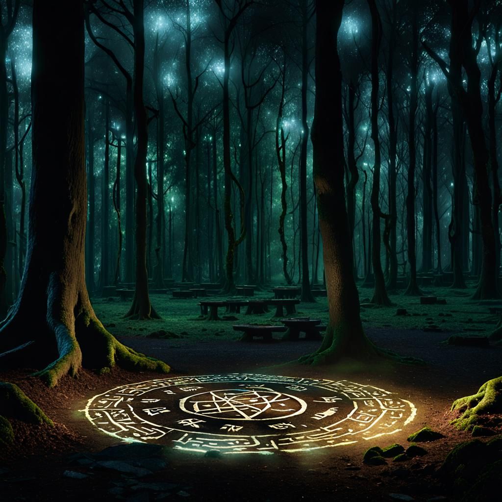 Mystical Druid Grove in Dark Forest
