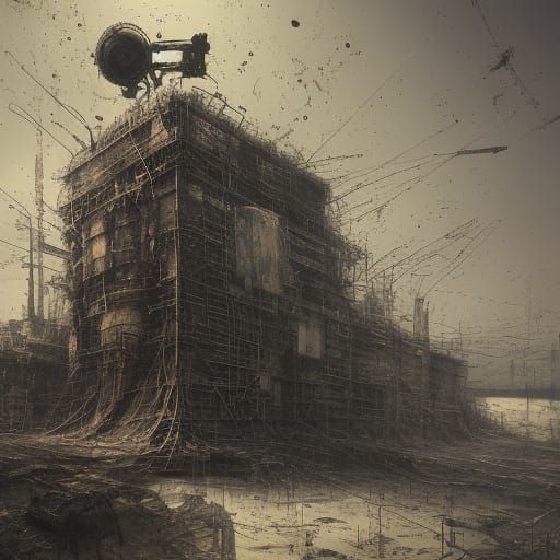 Broken Robot: Digital Art Inspired by Doré