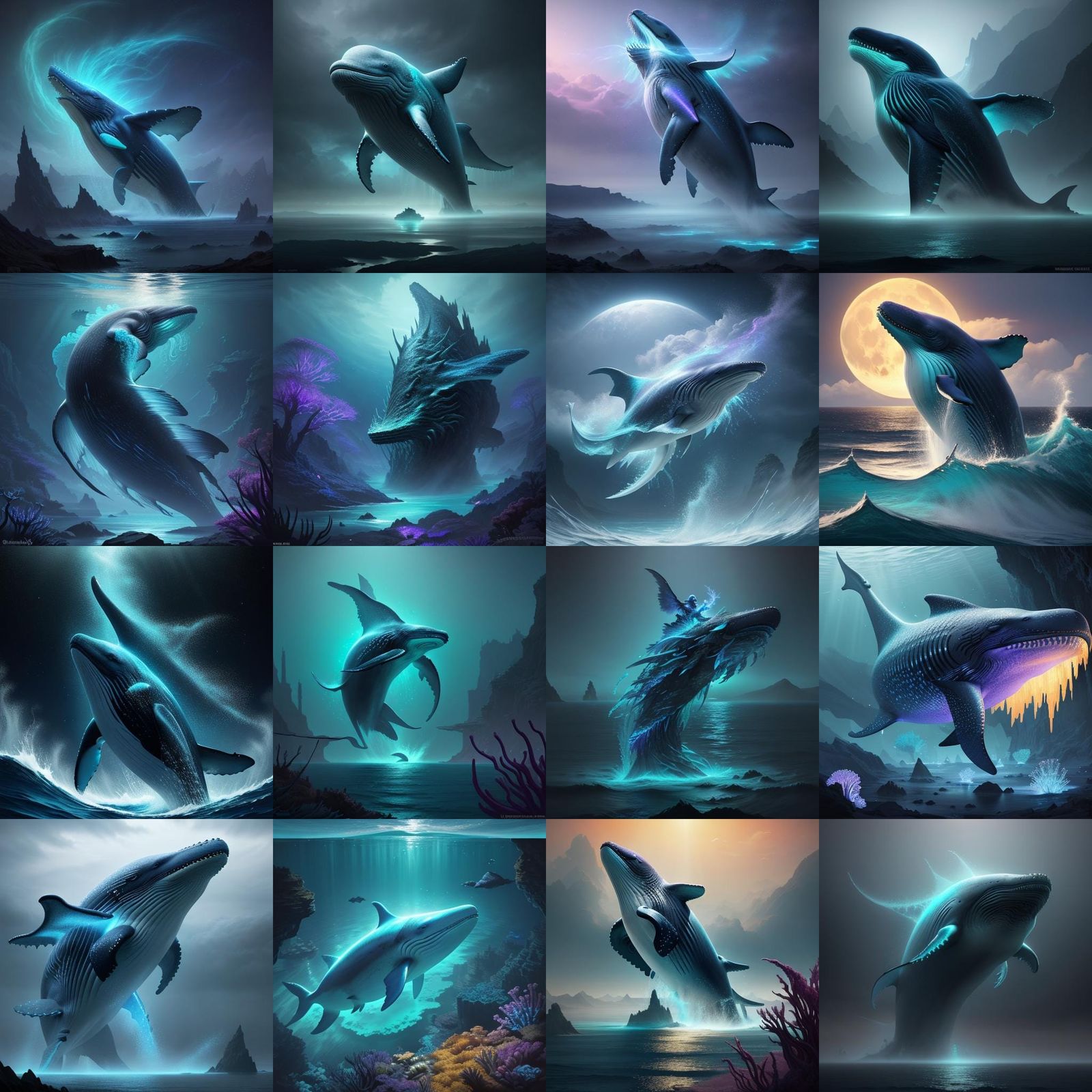 Ethereal Great Whale Fantasy Concept Art