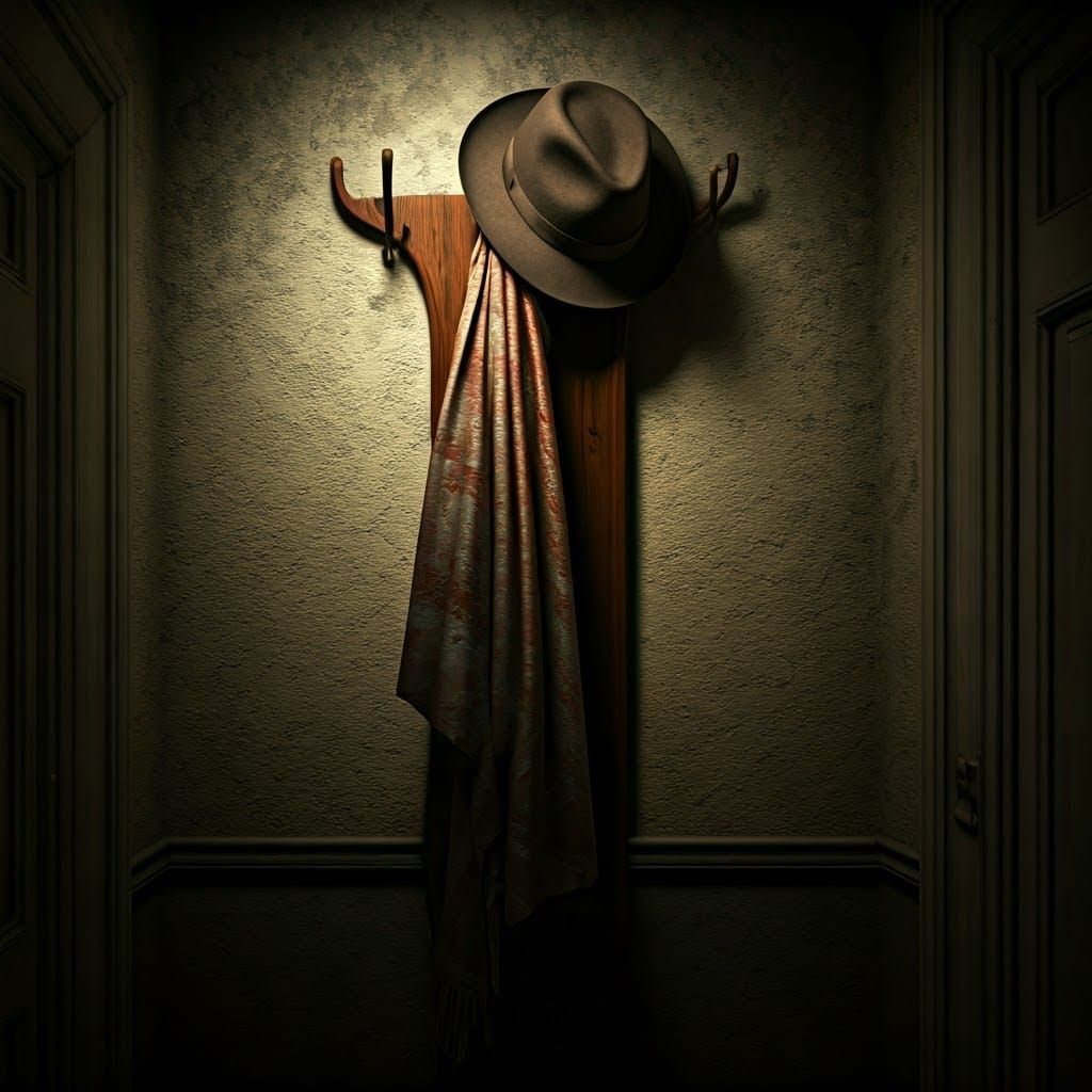 Eerie Hallway with Unsettling Presence